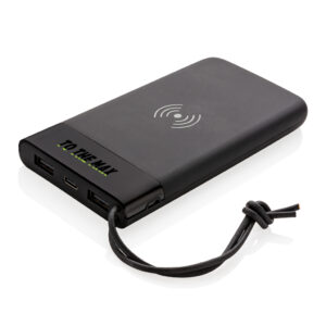 Batería externa Aria 8.000 mAh con carga inalámbrica 5Wnegro