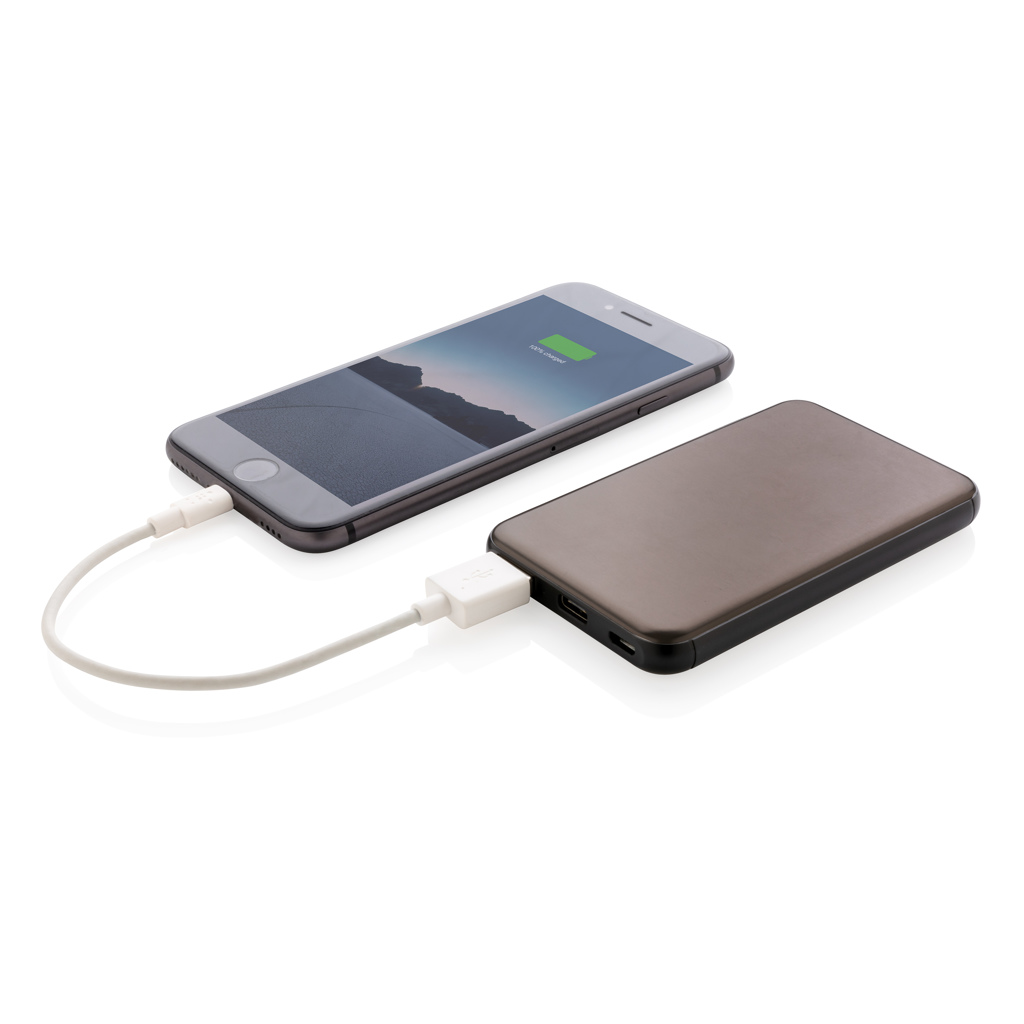 Powerbanks personalizados de bolsillo 5.000mAh 3 negro