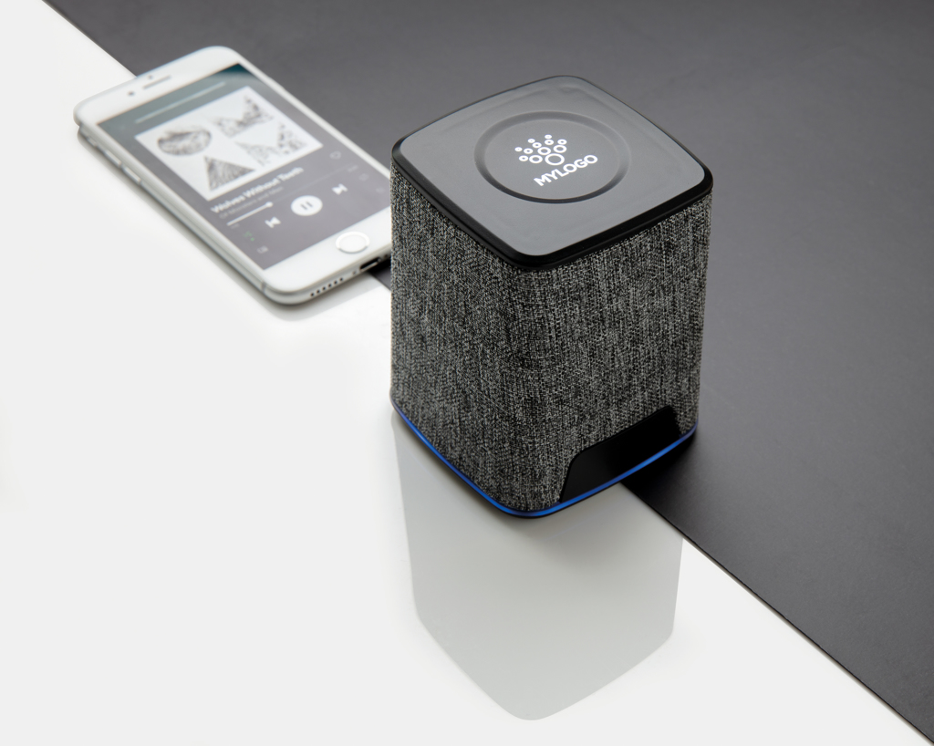 Altavoz inalámbrico 3W de tela con logo iluminado 10 Altavoz inalámbrico 3W de tela con logo iluminado - Imagen 10