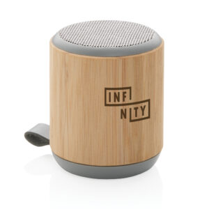Altavoz inalámbrico de bambú y tela de 3Wmarron