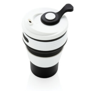Taza plegable de siliconanegro