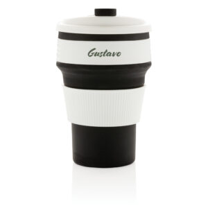 Taza plegable de siliconanegro