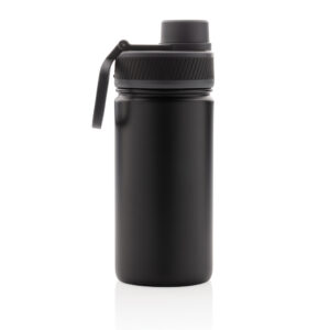 Botellas personalizadas  de acero inoxidable al vacío con tapa deportiva 550mnegro