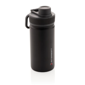 Botellas personalizadas  de acero inoxidable al vacío con tapa deportiva 550mnegro