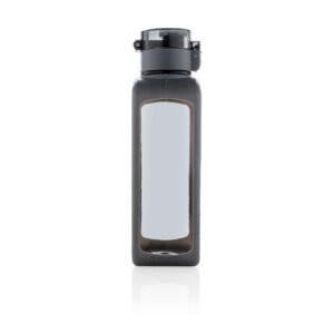 Botellas personalizadas  de agua Tritan cuadrada antigoteonegro