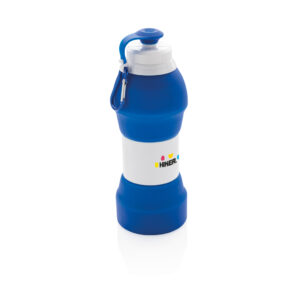 Botellas personalizadas  deporte plegable de siliconaazul