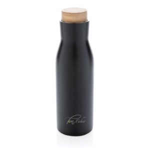 Botellas personalizadas  Clima al vacío antigoteo con tapa de aceronegro