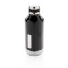 Botellas personalizadas  al vacío antigoteo con placa para logo