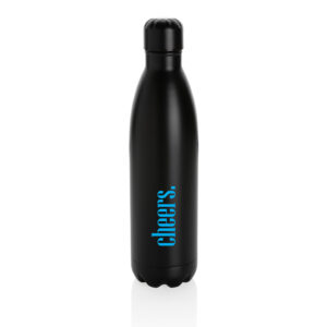 Botellas personalizadas  de acero inoxidable al vacío de color sólido 750mlnegro