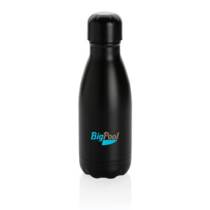 Botellas personalizadas  de acero inoxidable al vacío de color sólido 260mlnegro