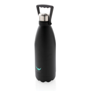 Botellas personalizadas  grande de acero inoxidable al vacío 1.5Lnegro