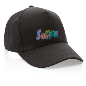 Gorra de algodón reciclado Impact 280gr con trazador AWARE™negro