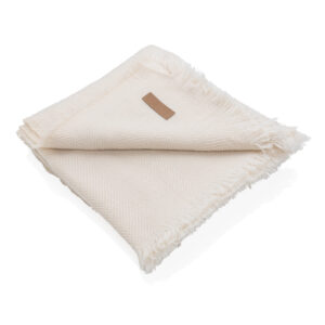 Manta tejida Ukiyo Aware ™ Polylana® 130x150cmblanquecino