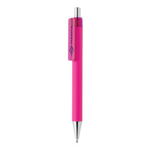 Bolígrafos personalizados tacto suave X8rosa