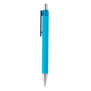 Bolígrafos con serigrafías personalizados tacto suave X8azul