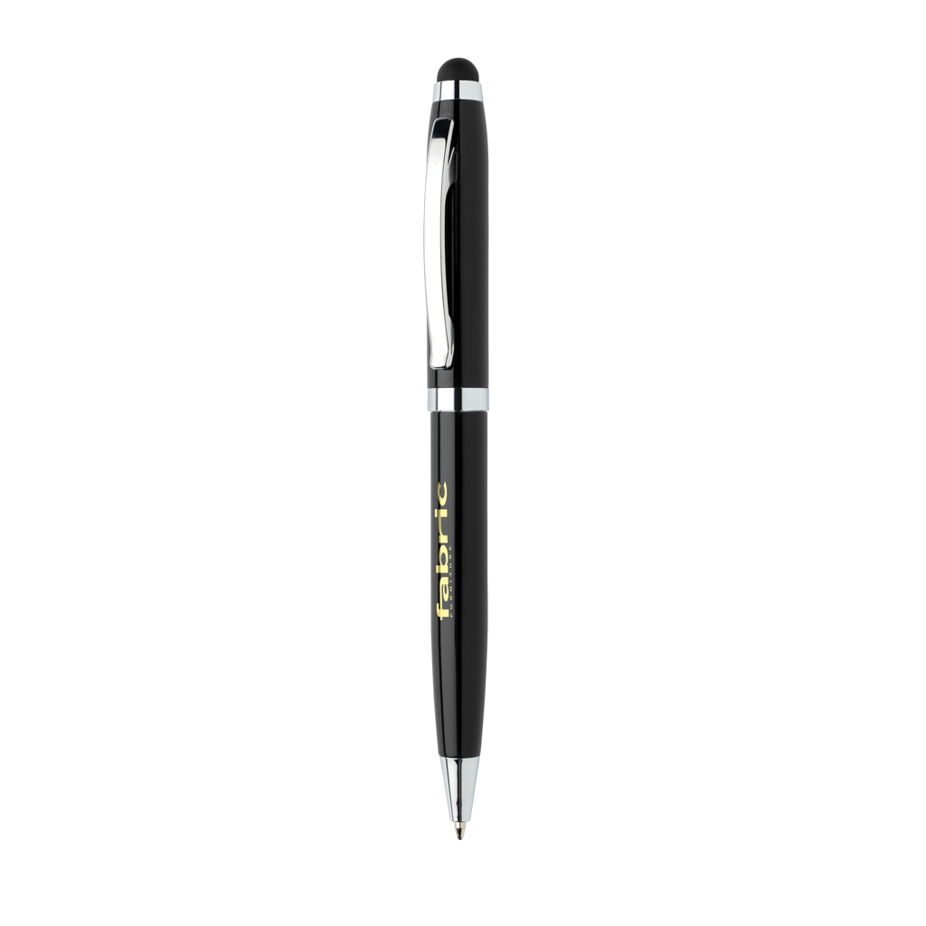 Bolígrafos publicitarios stylus con luz COB 6 Bolígrafos publicitarios stylus con luz COBnegro