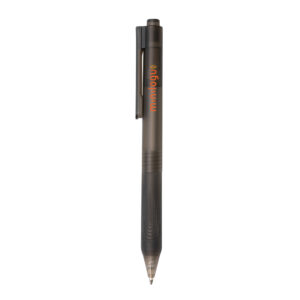 Bolígrafo mate X9 con empuñadura de siliconanegro