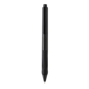Bolígrafo sólido X9 con empuñadura de siliconanegro