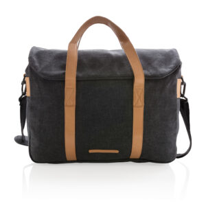 Bolsa para portátil de lona sin PVCnegro