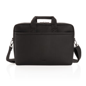 Maletín para portátil Swiss Peak de piel vegana sin PVCnegro