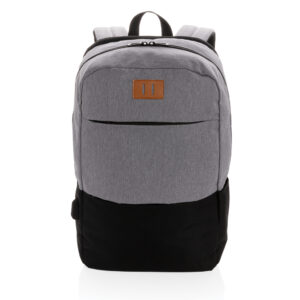 Moderna mochila portátil de 15.6" USB y RFID sin PVCnegro