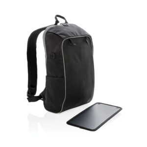 Mochila con panel solar sin PVC 16 gris