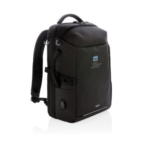 Mochila de viaje Swiss Peak XXL con protección RFID y USBnegro