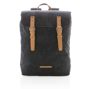 Mochila para portátil de lona sin PVCnegro