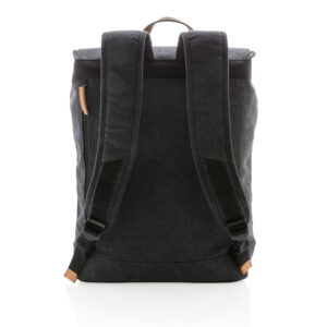 Mochila para portátil de lona sin PVCnegro