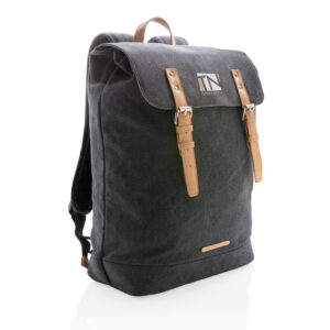 Mochila para portátil de lona sin PVCnegro