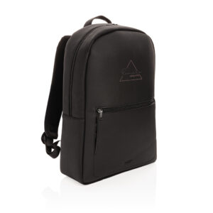 Mochila para portátil Swiss Peak de cuero vegano sin PVCnegro