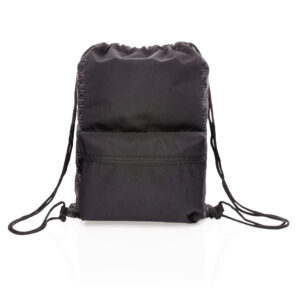 Mochila reflectante RPET con cordón y trazador AWARE ™negro