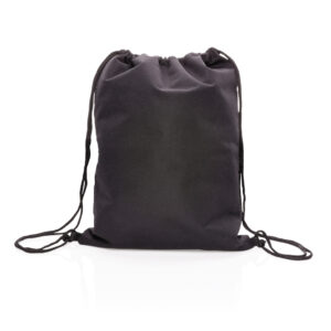 Mochila reflectante RPET con cordón y trazador AWARE ™negro