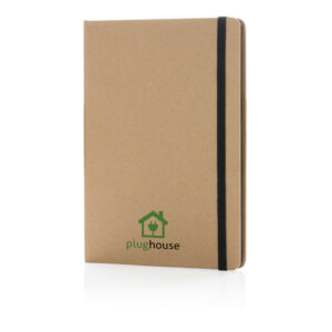 Libreta A5 reciclada de kraftnegro