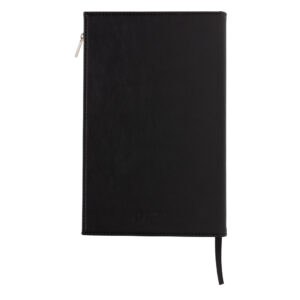 Libreta A5 de PU con cremalleranegro