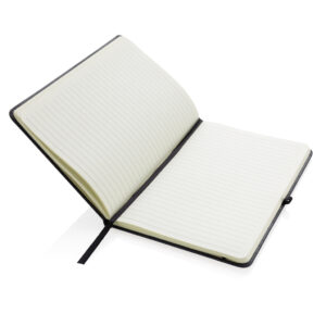 Libreta A5 de cuero reciclado de tapa duragris