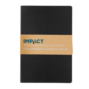 Cuaderno de papel de piedra de tapa blanda Impact A5negro