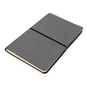 Cuaderno A5 moderno de lujo con tapa blandanegro