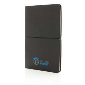 Cuaderno A5 moderno de lujo con tapa blandanegro