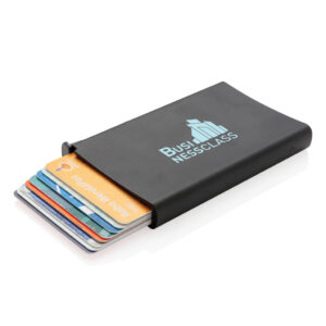 Tarjetero RFID de aluminio estándarnegro
