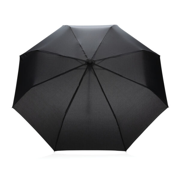 Mini paraguas RPET 190T  de bambú 20.5" Impact AWARE ™negro
