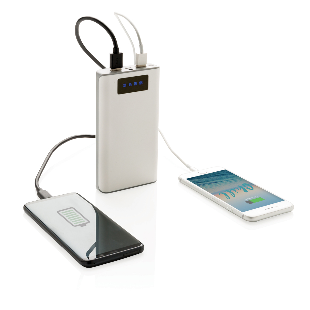 Powerbanks personalizadoss personalizados con display 10.000 mAh 2 Powerbanks personalizadoss personalizados con display 10.000 mAhblanco