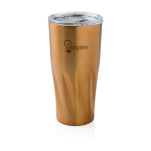 Taza al vacío con capa de cobredorado
