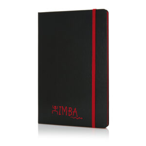 Libreta A5 deluxe tapa dura y bordes a colorrojo