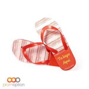 CHANCLAS MANISOK Personalizado ROJO 1