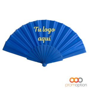 Abanico Tela 21 ABANICO TELA Personalizada AZUL