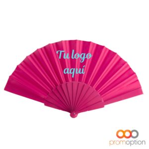 Abanico Tela 24 ABANICO TELA Personalizada FUCSIA