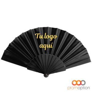 Abanico Tela 27 ABANICO TELA Personalizada NEGRO