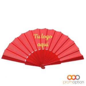 Abanico Tela 31 ABANICO TELA Personalizada ROJO