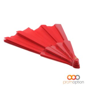 Abanico Tela 28 ABANICO TELA Personalizada ROJO 1